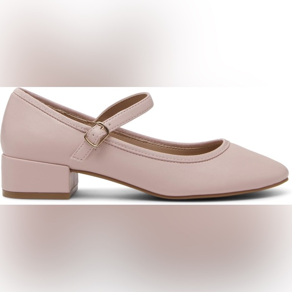 Madden Girl Womens Blush Pink Mary Jane Block Heels Tutuu Ballet‎ Flat Size 8.5 - Picture 4 of 10